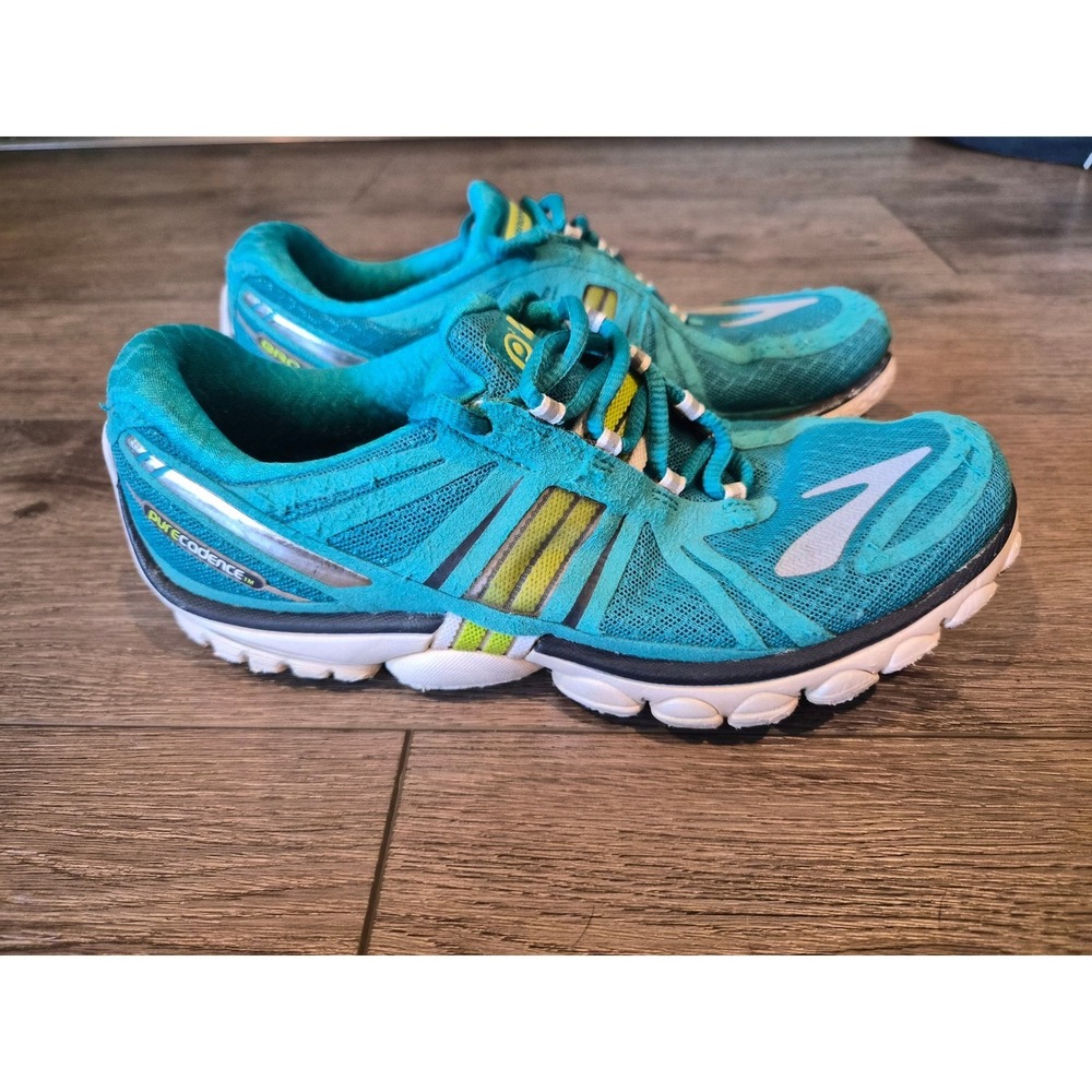 Brooks PureCadence 2 Womens Running Shoes Teal Blue Lime 1201341B763 Size 7.5